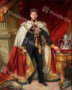 Портрет по снимка на мъж като крал