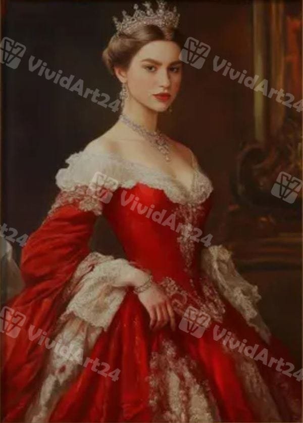 Женски портрет като кралица