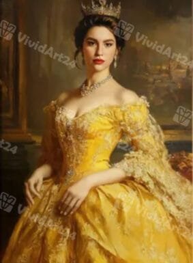 Портрет на жена в стил Красавицата и Звярът