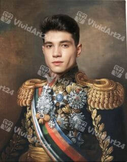 приближен портрет на мъж като крал