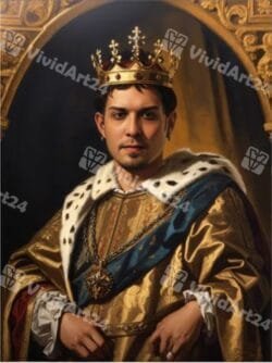 подарък портрет за момче като крал