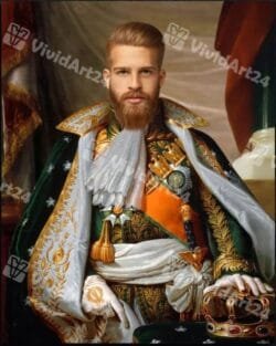 Кралски портрет на мъж с облекло