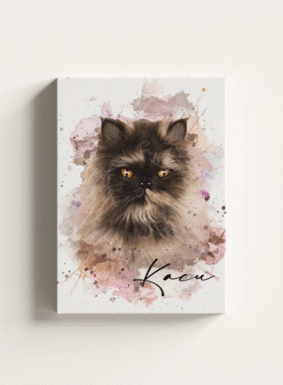 Портрет по снимка на котка