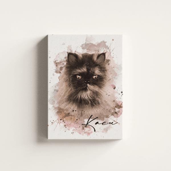 Портрет по снимка на котка