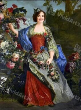 Благороднически стил портрет за жена