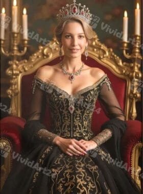 Кралски портрет подарък за жена