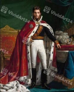 Портретна снимка на мъж с кралски елементи