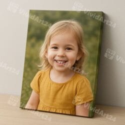 Портрет на Дете Разпечатан върху Канава