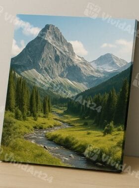 Печат на канава на природен пейзаж