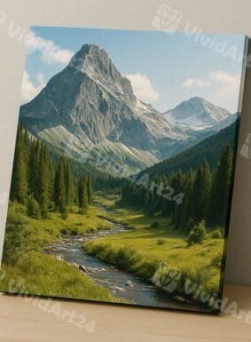 Печат на канава на природен пейзаж