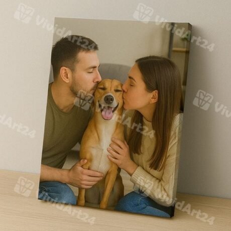 подарък снимка на канава за двойка