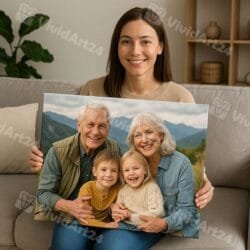 Печат върху Канава на Цялото Семейство