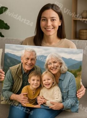 Печат върху Канава на Цялото Семейство