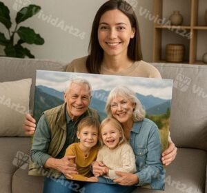 Печат върху Канава на Цялото Семейство