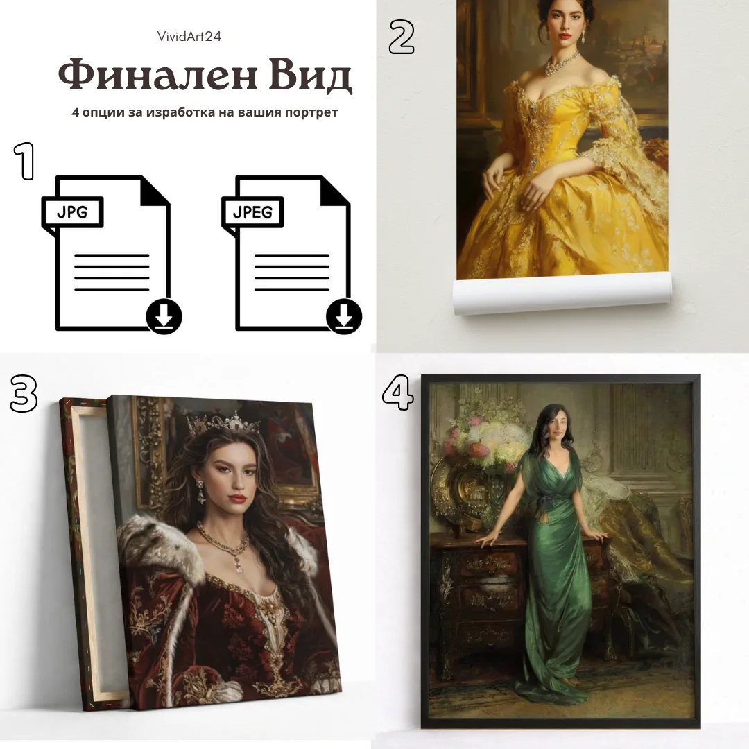 Исторически Портрет на Жена с Рокля - Image 4
