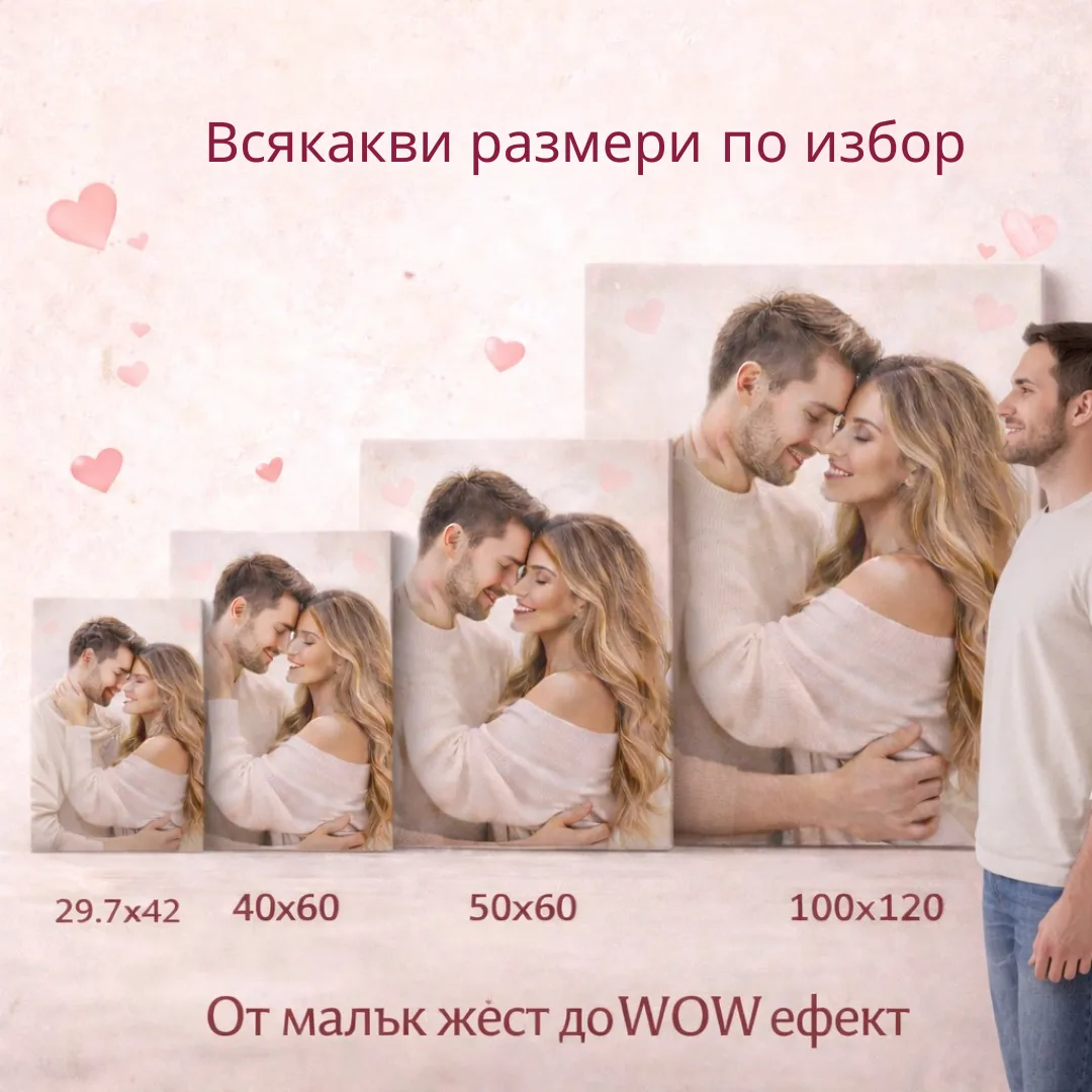 картина на канава по обща снимка